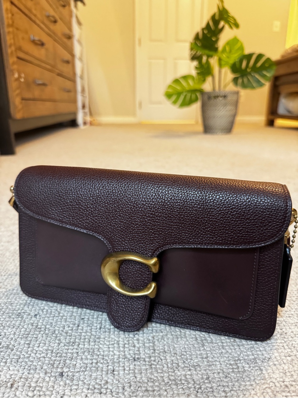 Coach Tabby 26 Oxblood Leather Shoulder Crossbody Bag